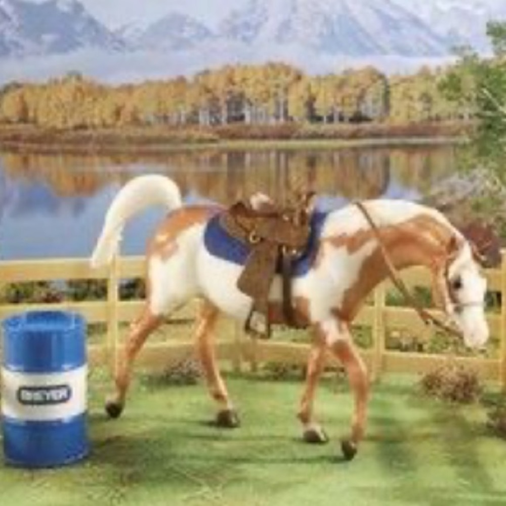 Western Breyer paint mare